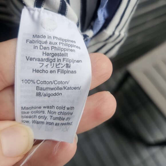 💥$5 ADD ON J. Crew Women’s Mercantile Cuffed Striped Boatneck Cotton Top Size S - Picture 5 of 10